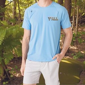 NWT RHONE ( Y’All ) Woodlands Reign Short Sleeve Tee in Cyan XL